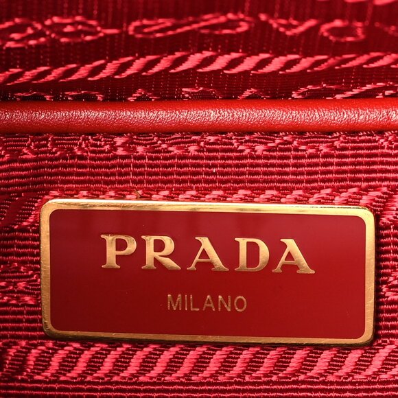 Prada Tessuto Nylon Small Backpack Rosso Shoulder Bag Red - Picture 5 of 7